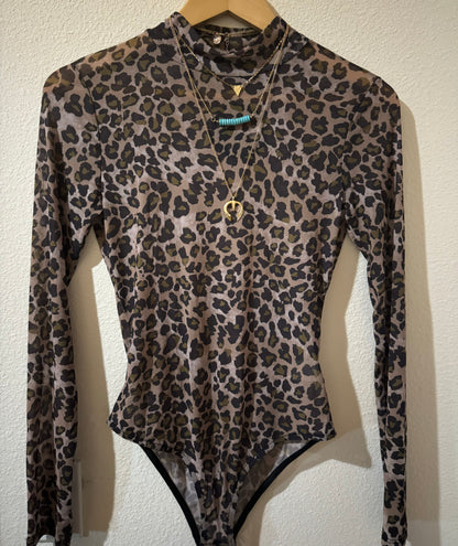 "Leopard Print" Mesh Bodysuit