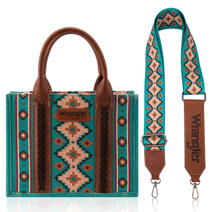 Wrangler Southwestern Print Crossbody in Turquoise