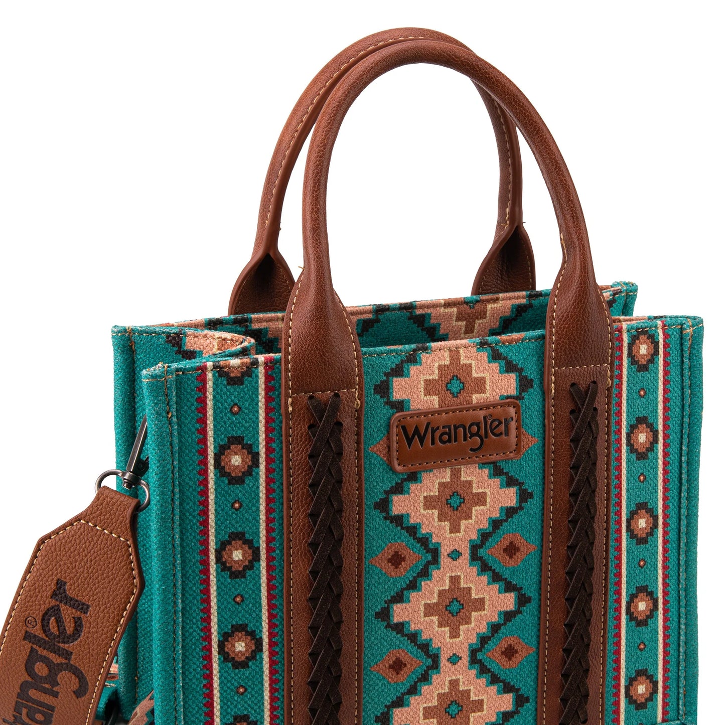 Wrangler Southwestern Print Crossbody in Turquoise