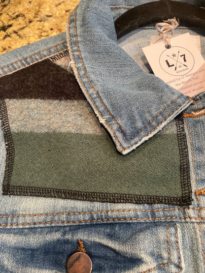 Denim jacket with Pendleton Wool Accents