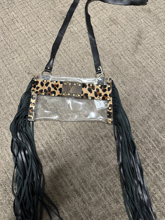 Clear Body Stadium Bag with Fringe