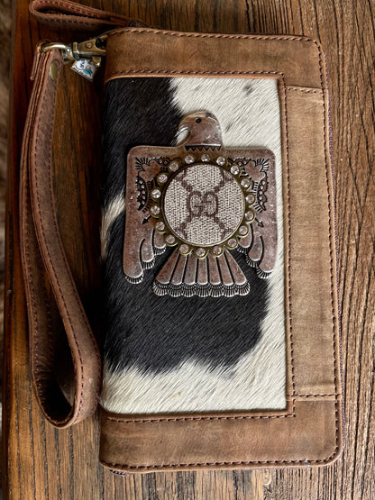 Upcycled Wallet with Eagle