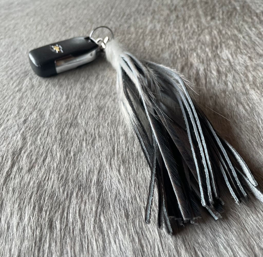 Leather Tassel clip for Luggage, Purses and/or Keys