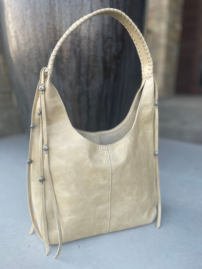 "Buckeye" Mini Leather Hobo Handbag