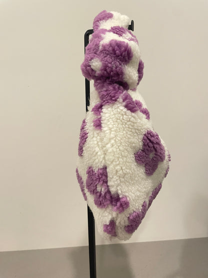 Purple Flower sherpa bag