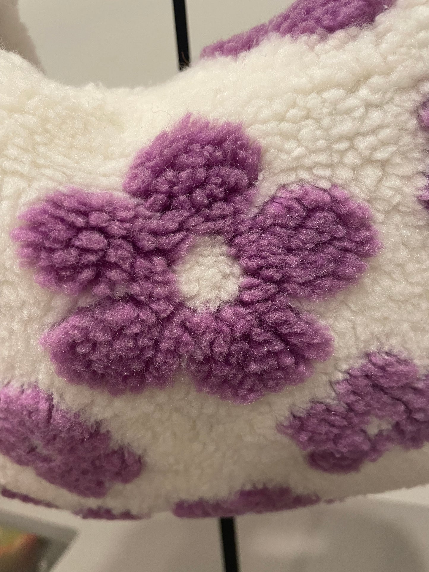 Purple Flower sherpa bag