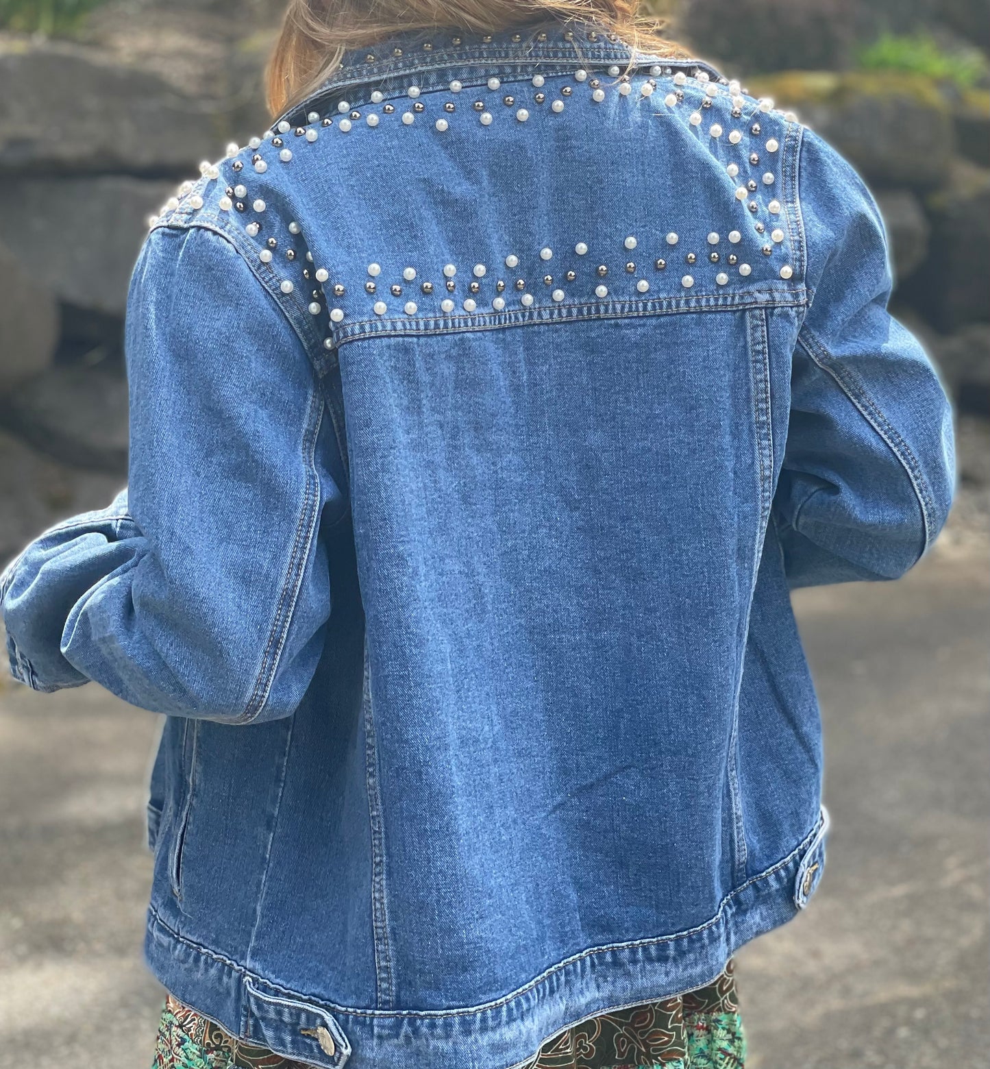 Jean Jacket with Pearls  ~"With the Band"