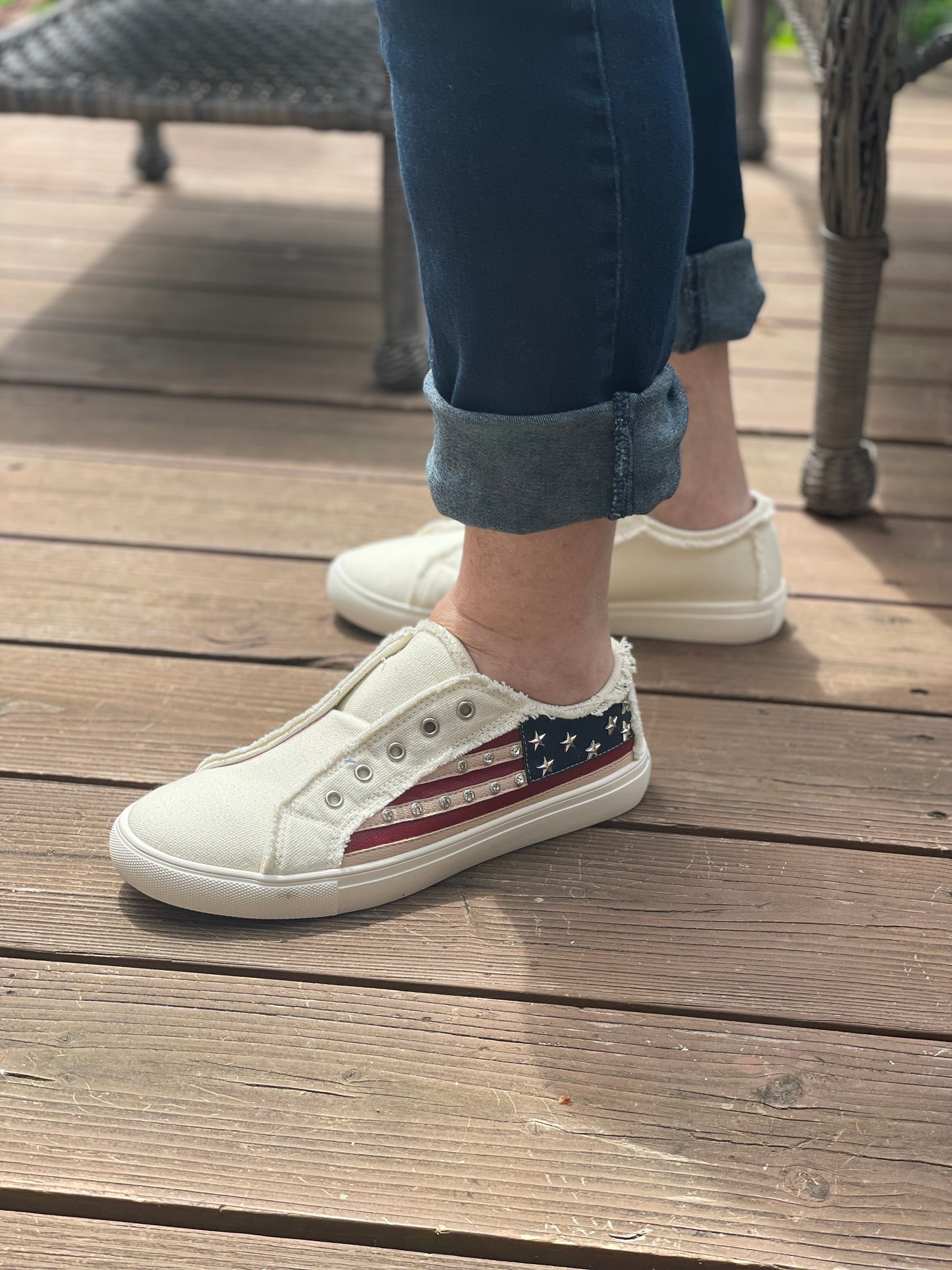 "Star Spangled Rodeo" Canvas Slip-on Sneaker